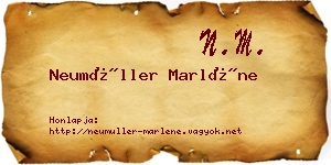 Neumüller Marléne névjegykártya
